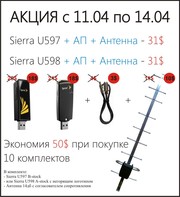 Комплект Sierra 597(598) + антенны + АП
