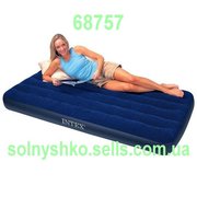 Одноместный надувной велюровый матрас 68757 Intex