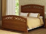 Кровати двуспальные из натурального дерева