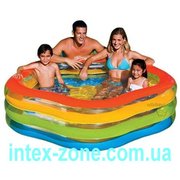 Яркий детский надувной бассейн Intex 56495 Летние краски