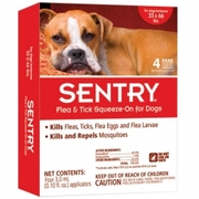 SENTRY (Сентри) капли от блох,  клещей и комаров для собак 15-30кг
