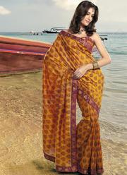  САРИ РУДРАКШ - индийская изысканная красочная ткань