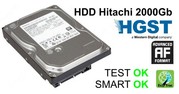 Жесткий диск,  HDD Hitachi 2000Gb,  64Mb,  7200,  SATA III