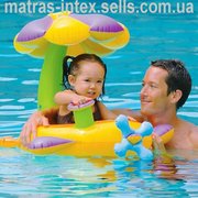 Продаем детскую надувную лодочку круг Intex 56580 с ножками и навесом