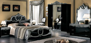 Итальянская мебель для спальни BAROCCO BLACK изготовлена только из м