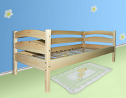 Одноярусная деревянная кровать Люкс