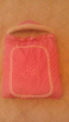 Продам зимний конверт розовый для новорожденной малышки